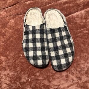 Cozy Birkenstock black white Slipper / Clogs MAKE OFFER size 41